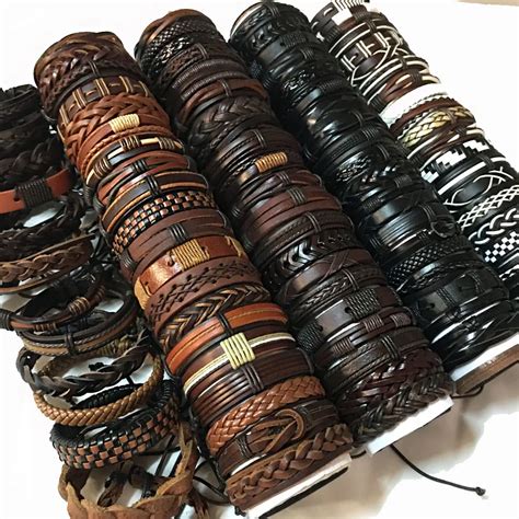 wholesale leather bracelets and necklaces.